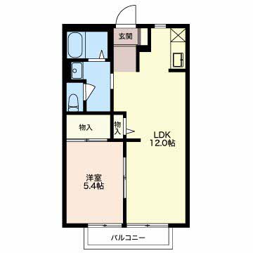 ヴェルドミールBの間取り