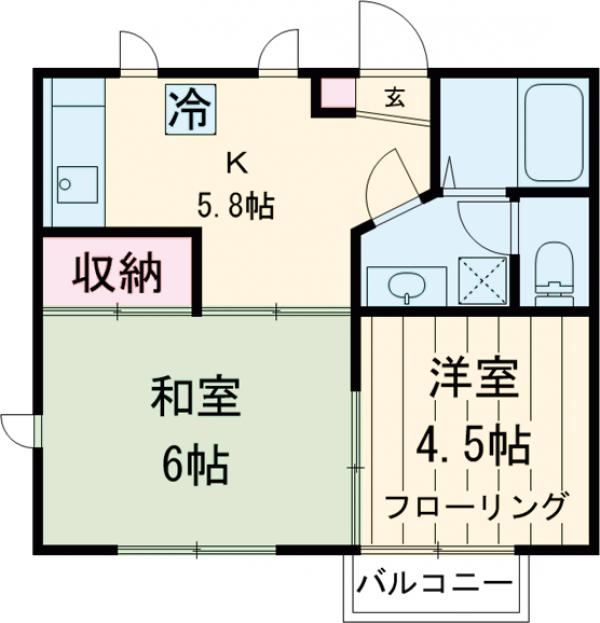 コーポKの間取り