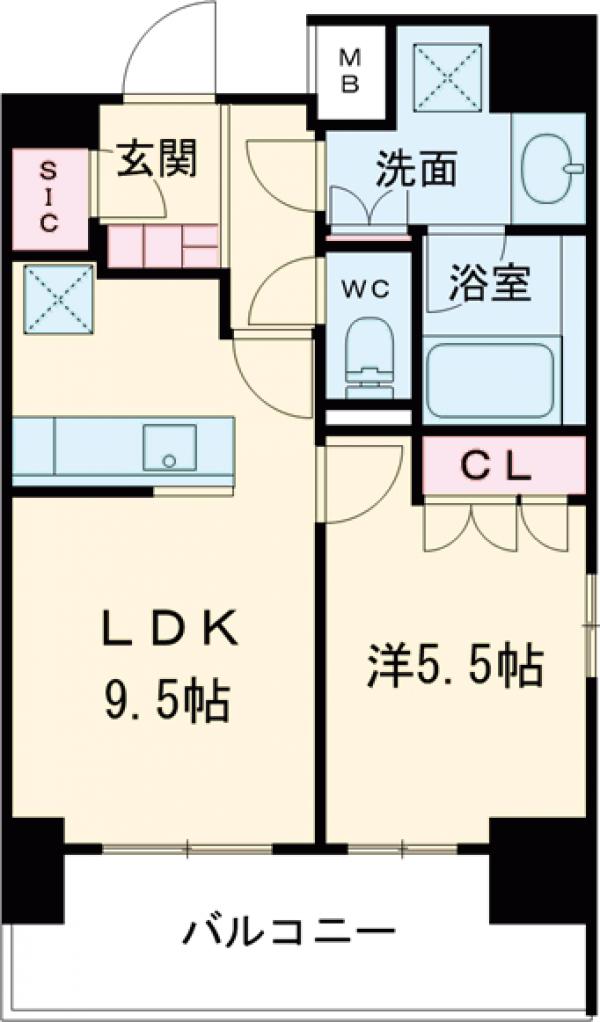 シーズンフラッツ上野稲荷町の間取り