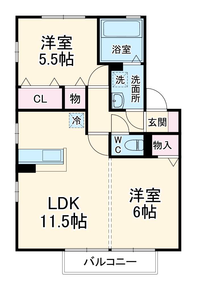 リビングタウン小笠原 Bの間取り