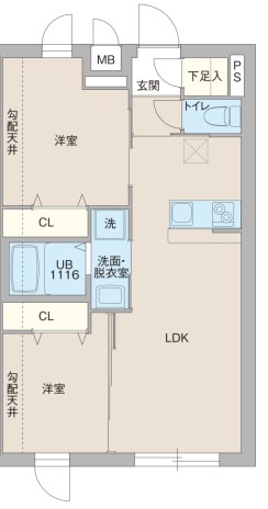 プロスタイルウェルス東武練馬の間取り
