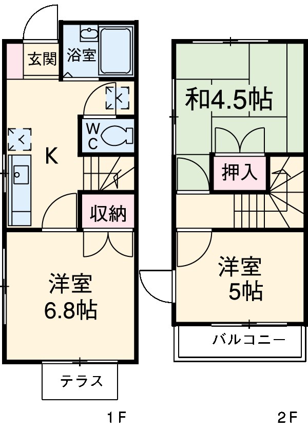 メゾン鵠沼Aの間取り