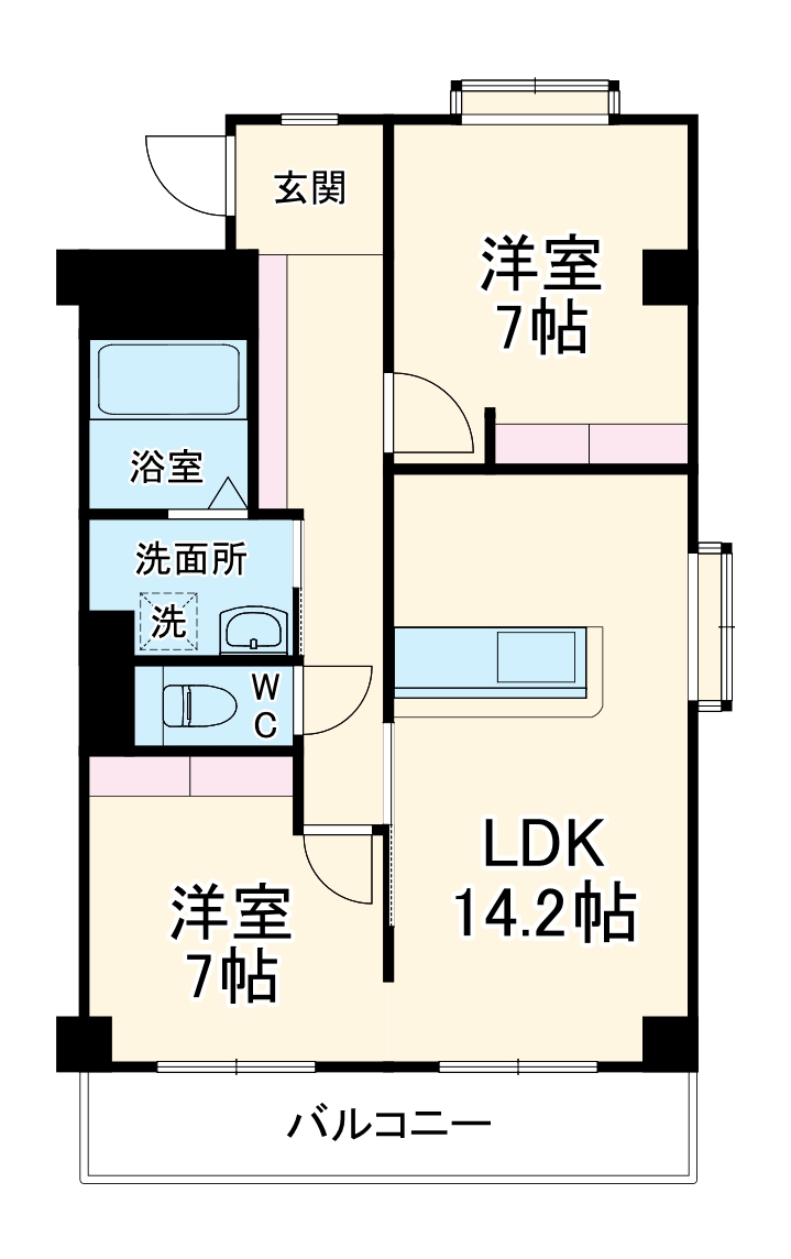 太陽ハイツの間取り
