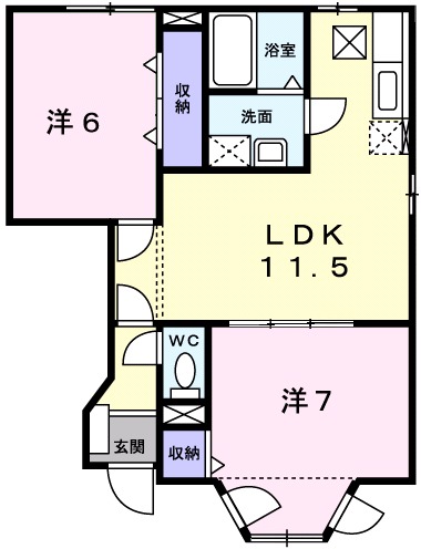 ステーシア寺津 壱番館の間取り