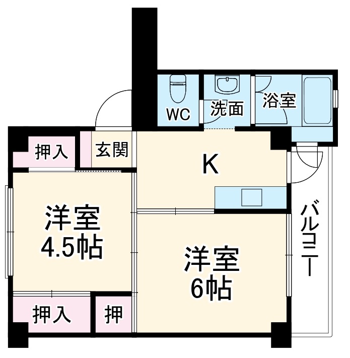 ビレッジハウス君津4号棟の間取り