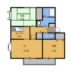 キャトルセゾン Dの間取り