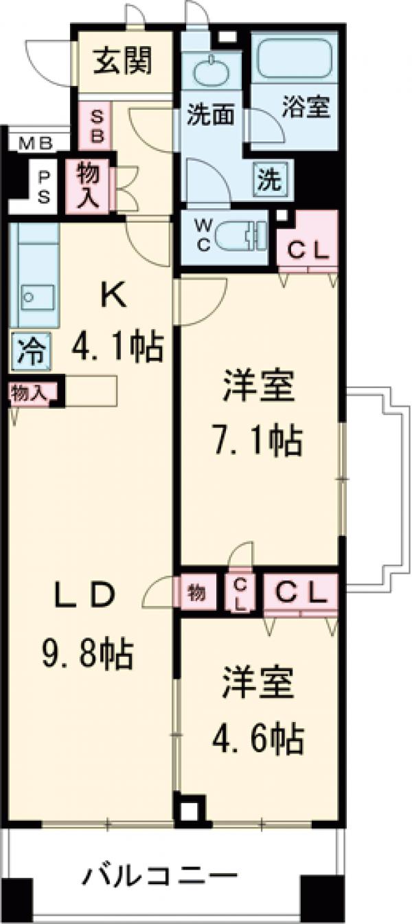 コスモリード西馬込の間取り