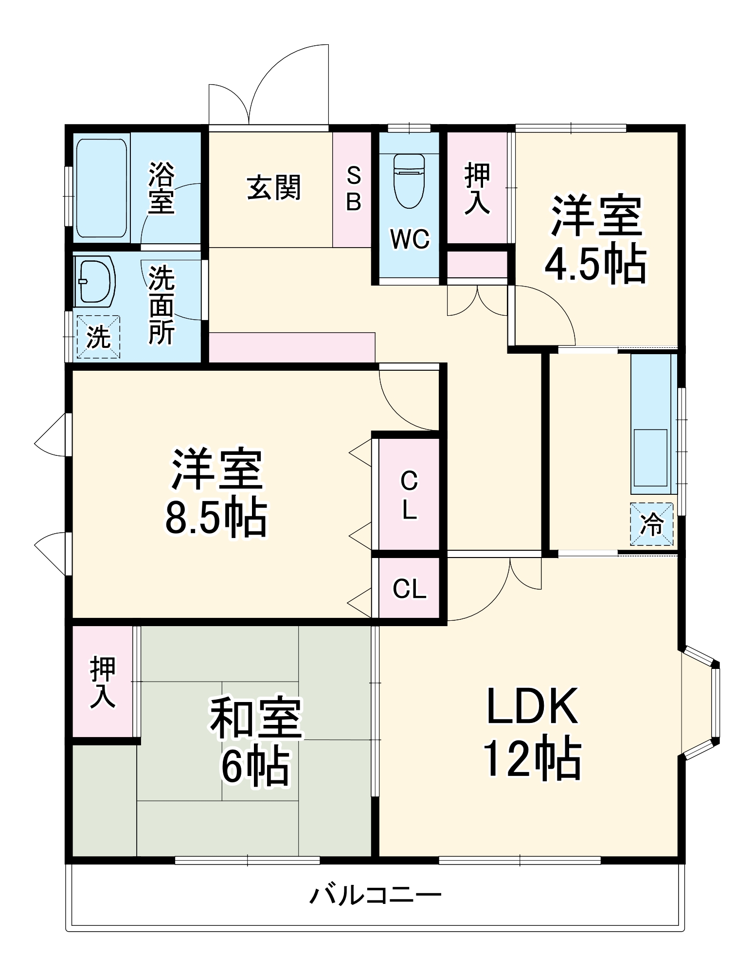 植竹町戸建の間取り