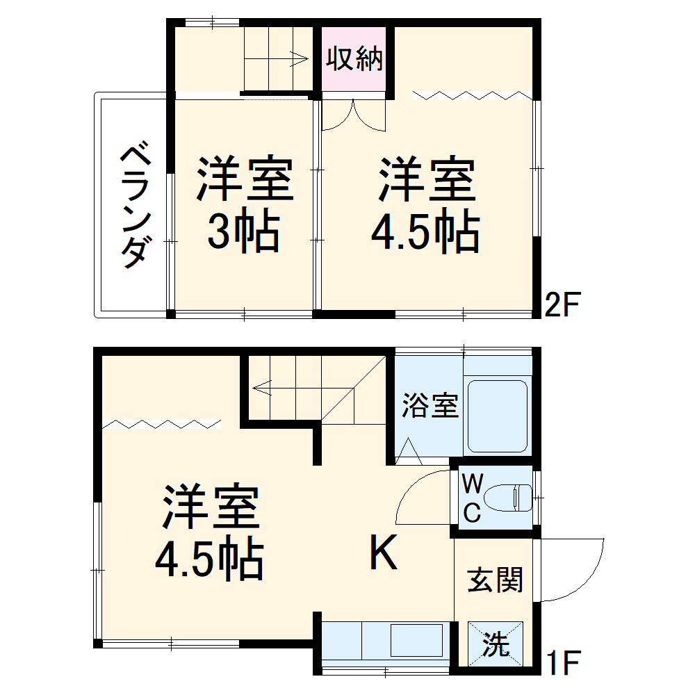 ふじみ野市大井戸建ての間取り
