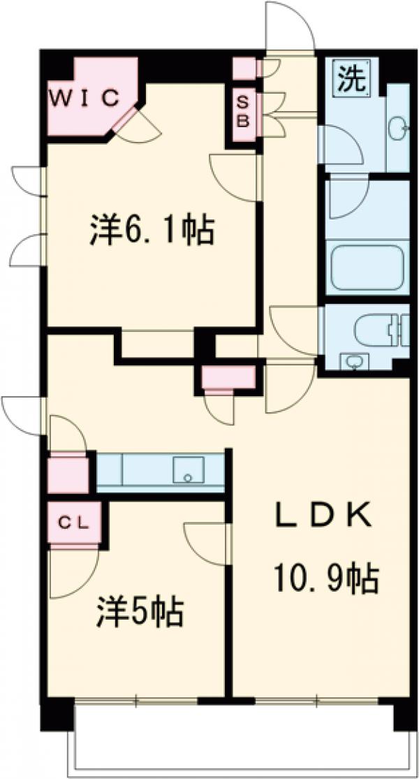リシェ上野毛の間取り