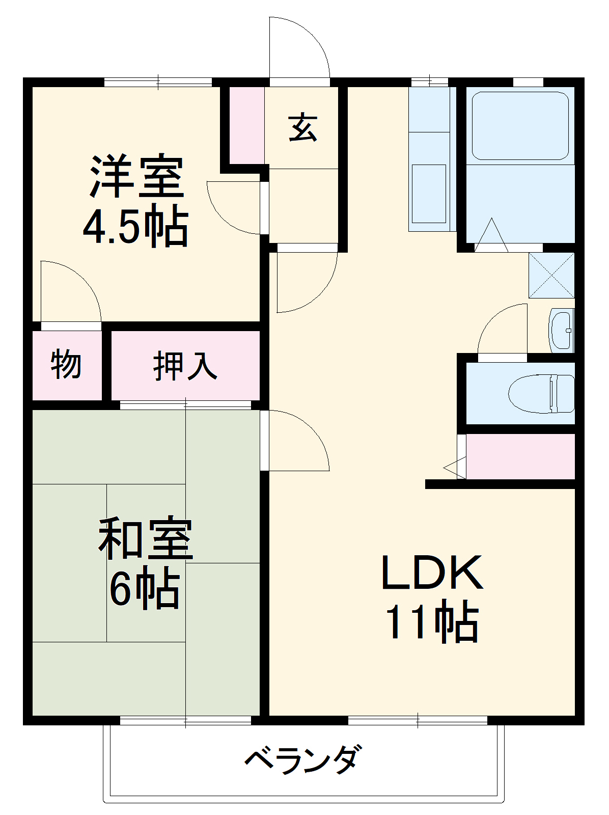 サンライズAの間取り