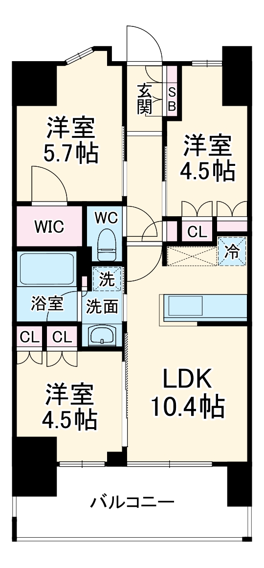PRESIS HIRATSUKAの間取り