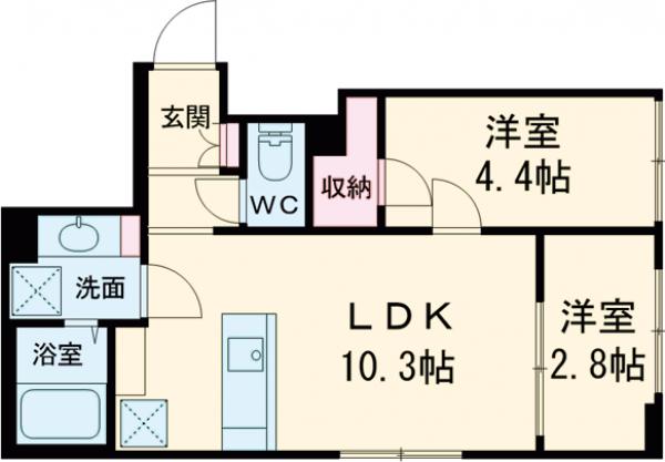 ウェルスクエア南長崎の間取り