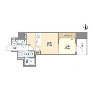 RJRプレシア南堀江の間取り