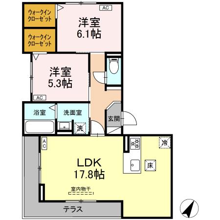 D-avance向山東の間取り