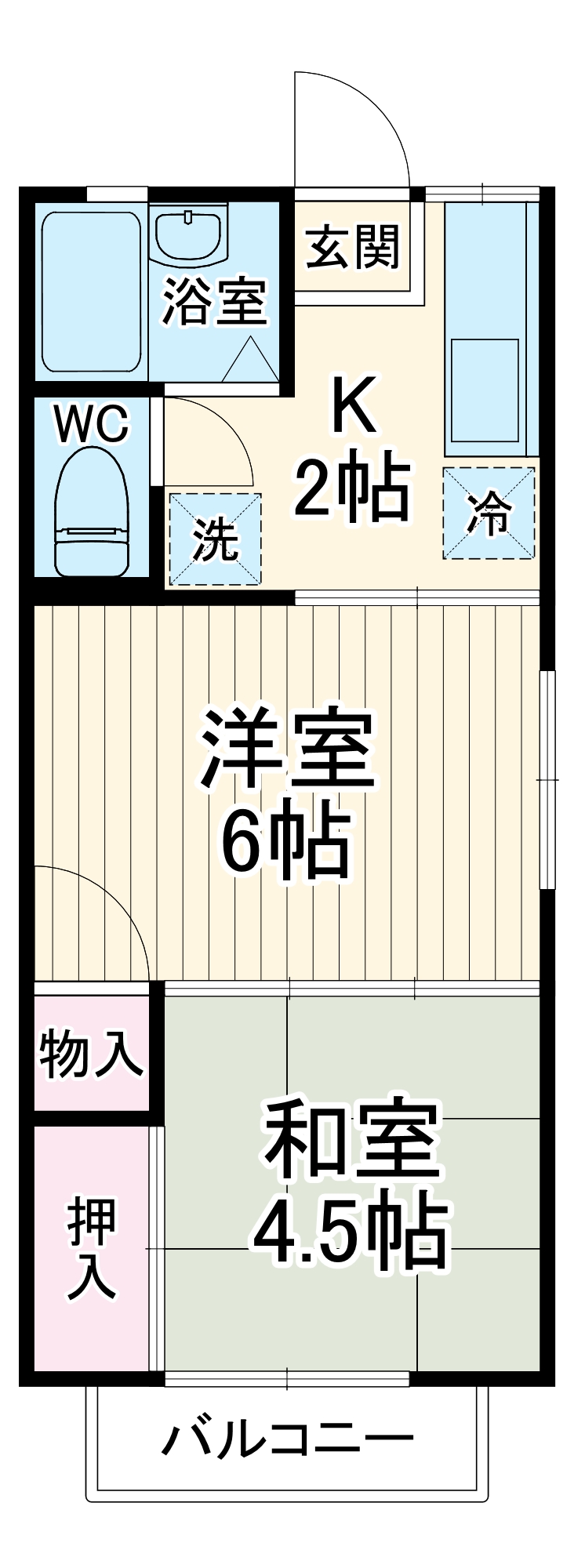 ドエル中野島Aの間取り