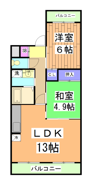 サンモール西京極の間取り