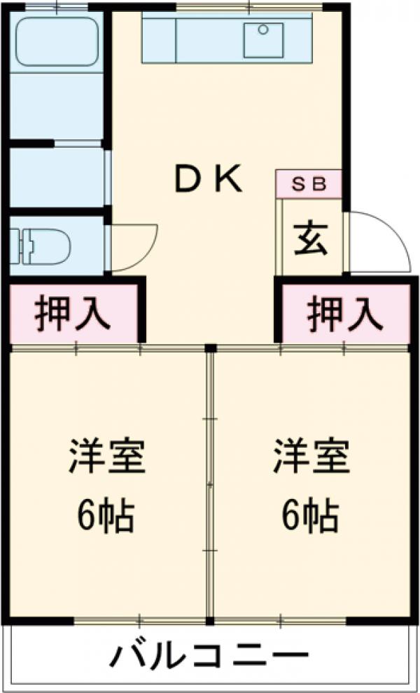 神峰ハイツの間取り