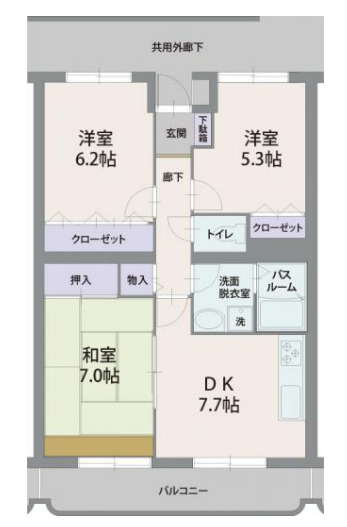 アバンデンスの間取り