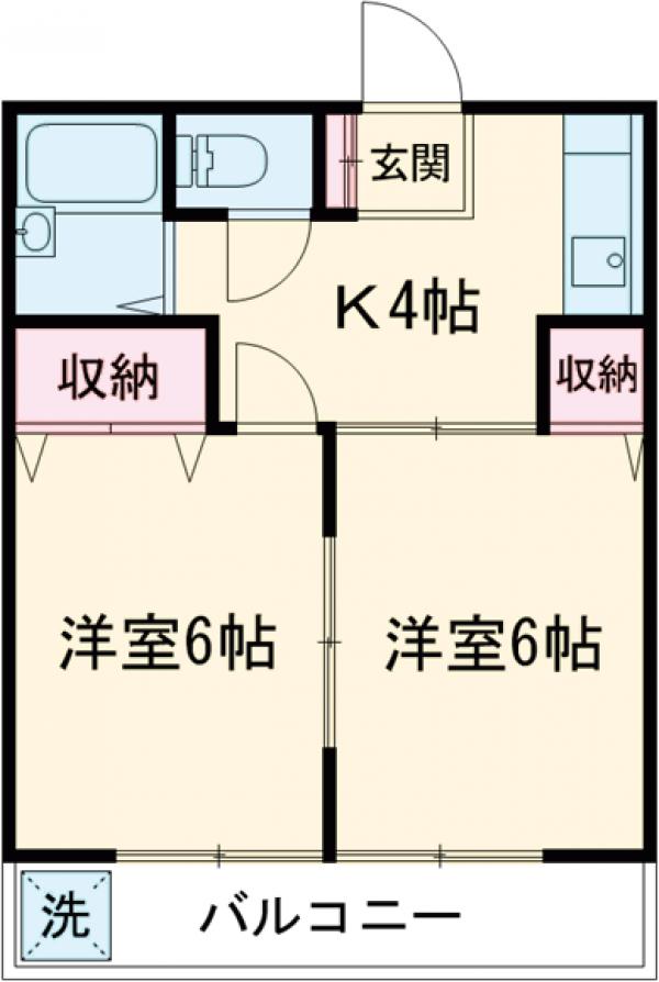 シャトー稲城の間取り
