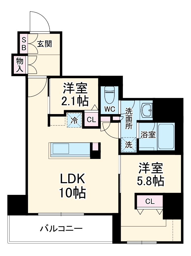 アーバネックス天満橋Frontの間取り