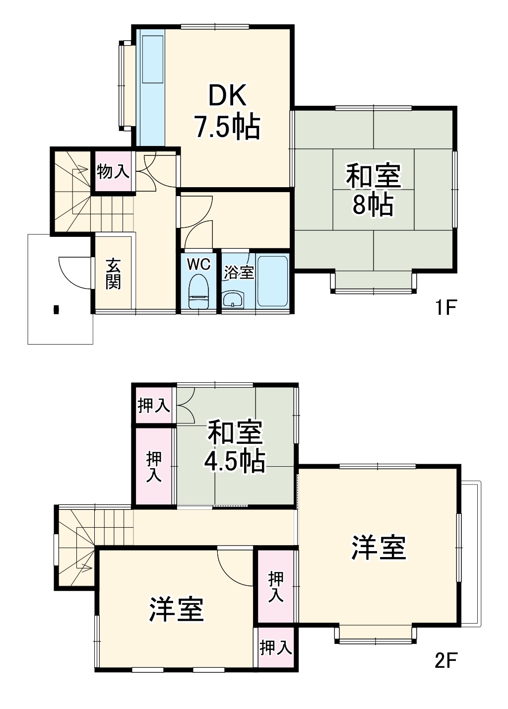 東田原貸家の間取り