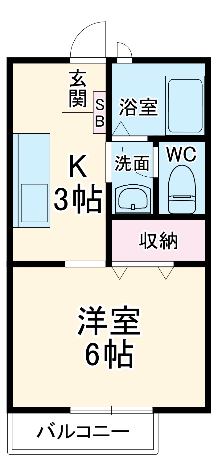 ペアシティ岩原の間取り