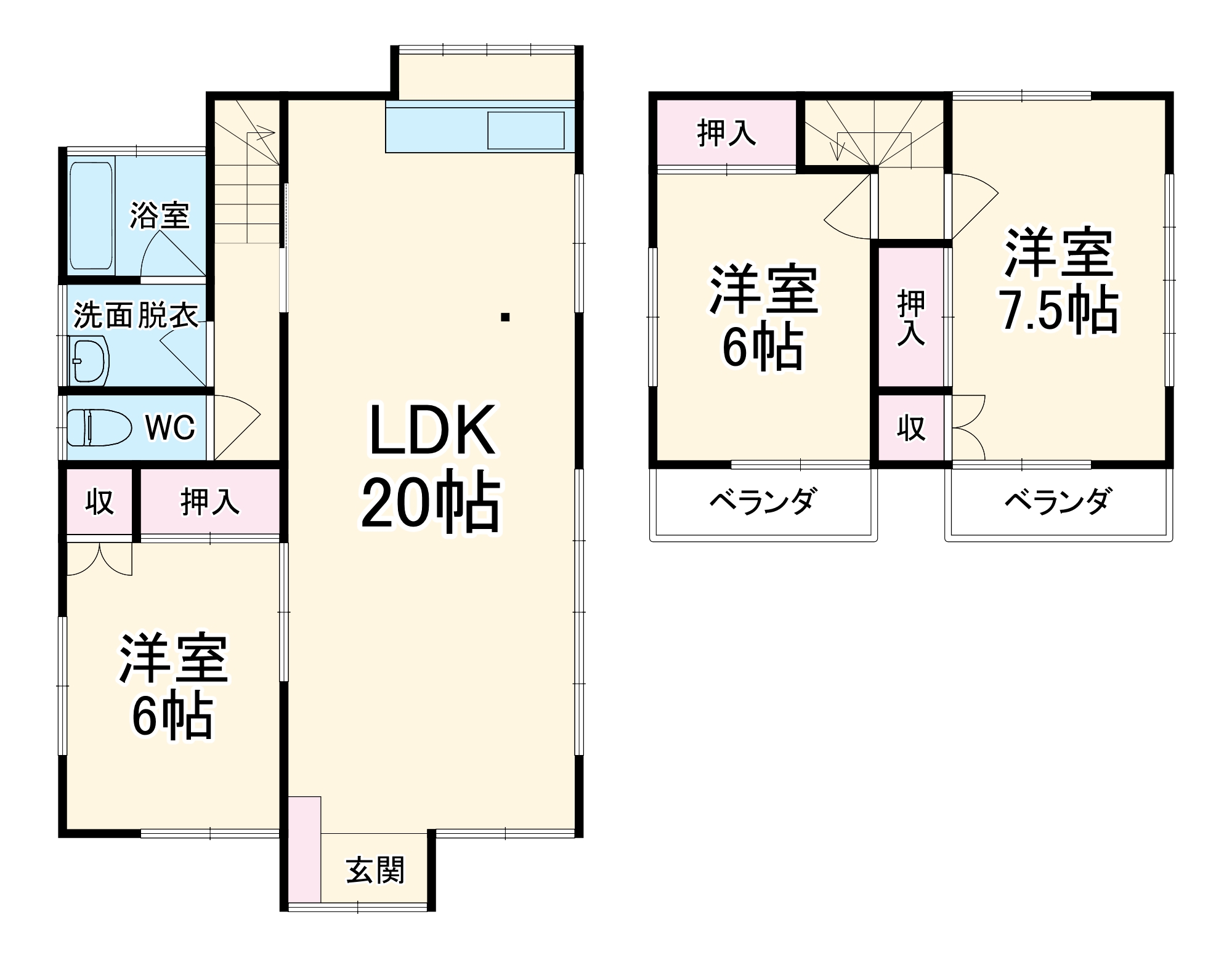 加須市久下4丁目貸家の間取り