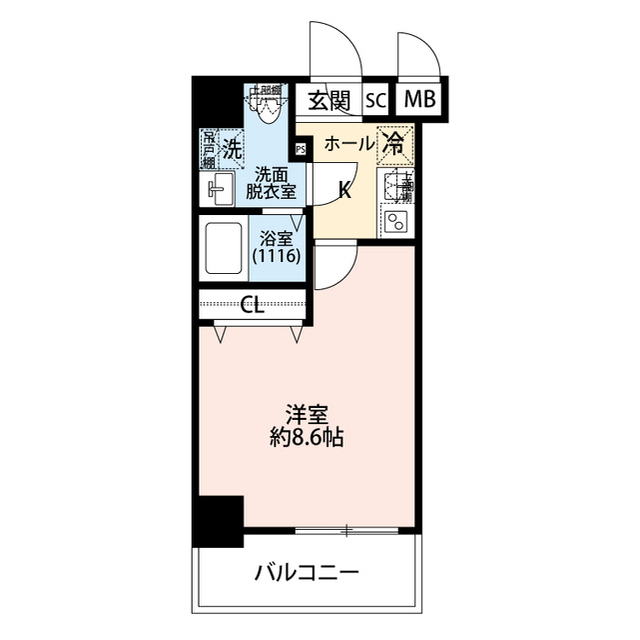 プレール・ドゥーク西新井Ⅱ・501号室の間取り