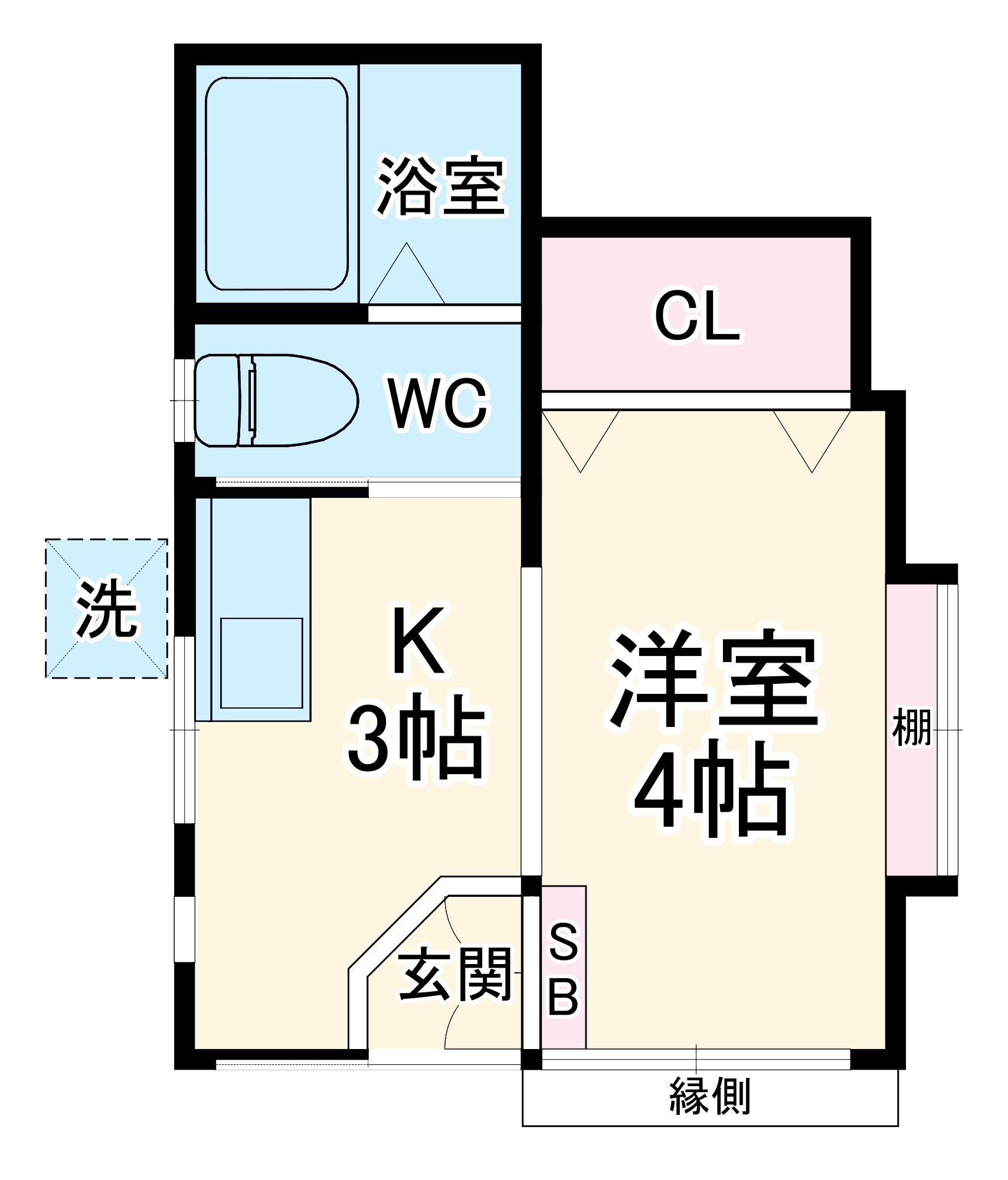 宝ハイツの間取り