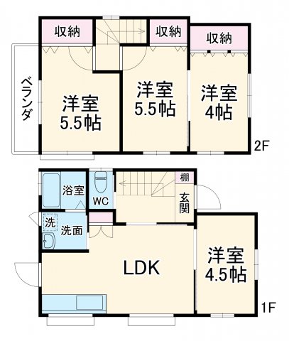 市川市大野町1丁目戸建の間取り