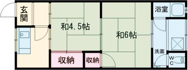 第二八ノ坪荘の間取り