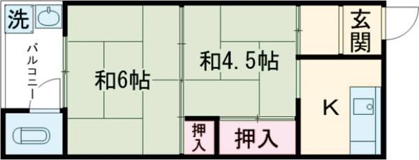 わか葉荘・7号室の間取り