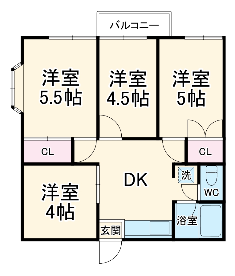 フラワーコーポラスの間取り