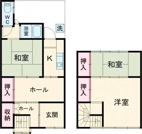 北御所 京の家 東側の間取り