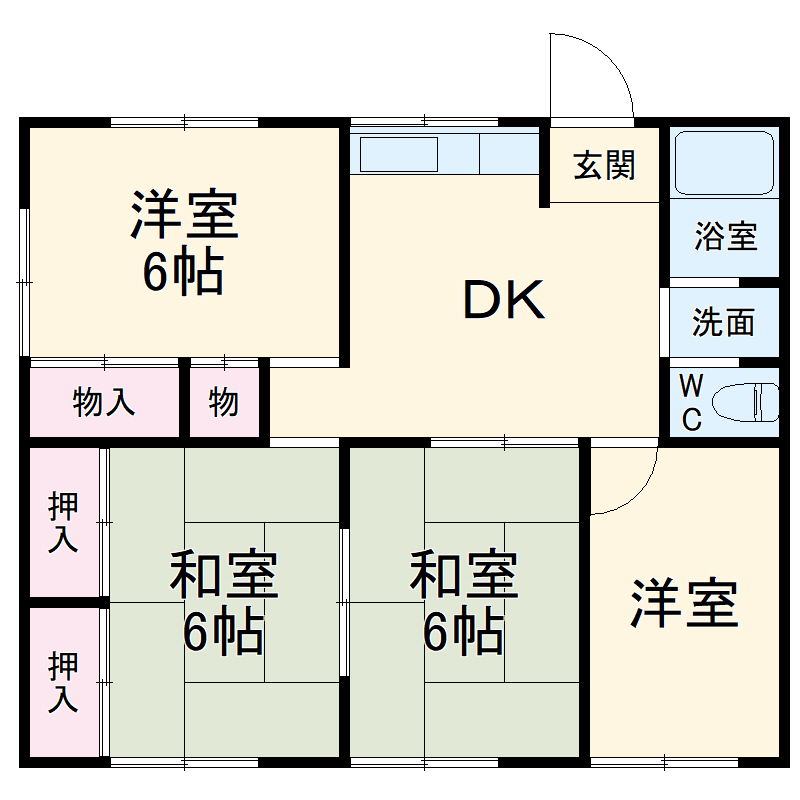 国見荘の間取り