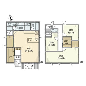 桃山町1丁目戸建の間取り