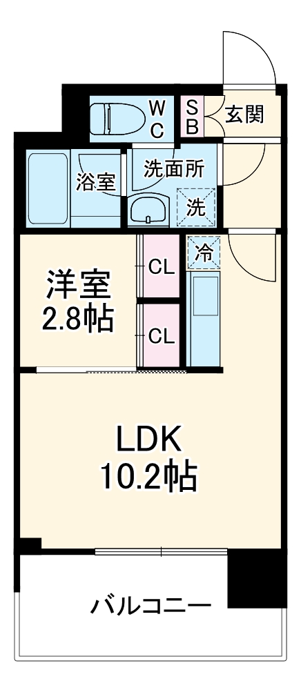 シーズンフラッツ中崎の間取り