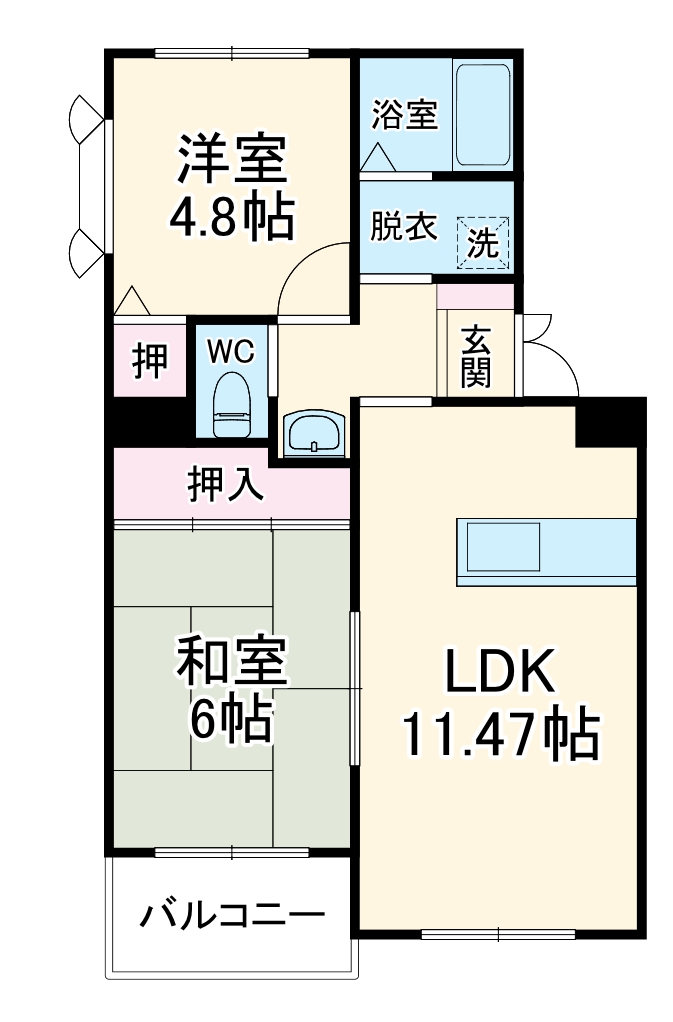 グリーンヴィレッジAの間取り