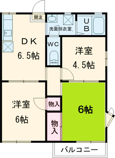 ラベンダーハイツBの間取り