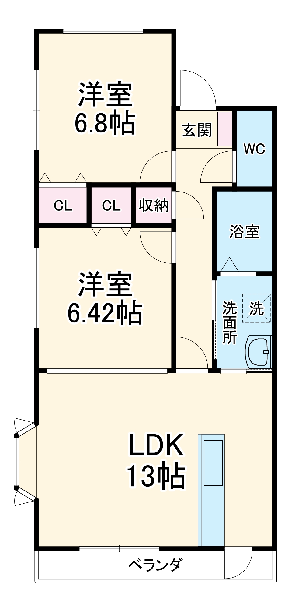 リネット中野の間取り