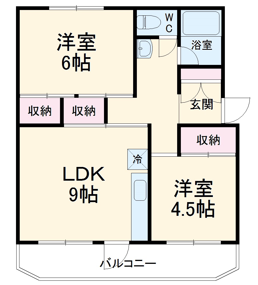 栗原ハイツAの間取り
