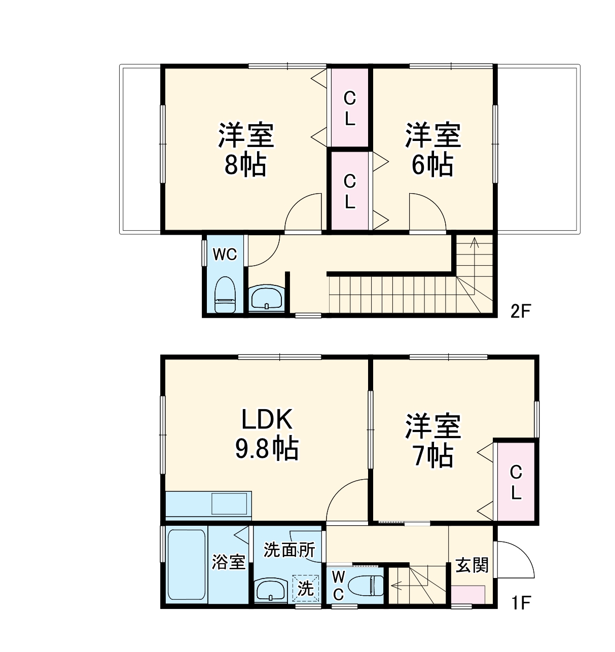 ブライトハウス・B号室の間取り