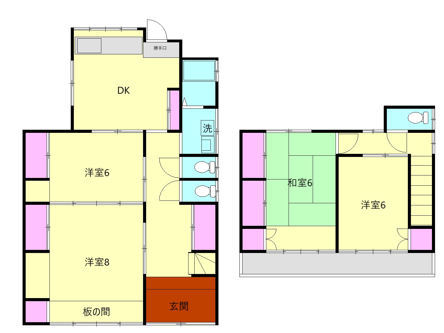 塚原５９８戸建・1号室の間取り