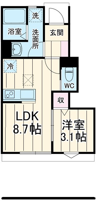 リーブルファイン作新台Ⅱ2号棟の間取り