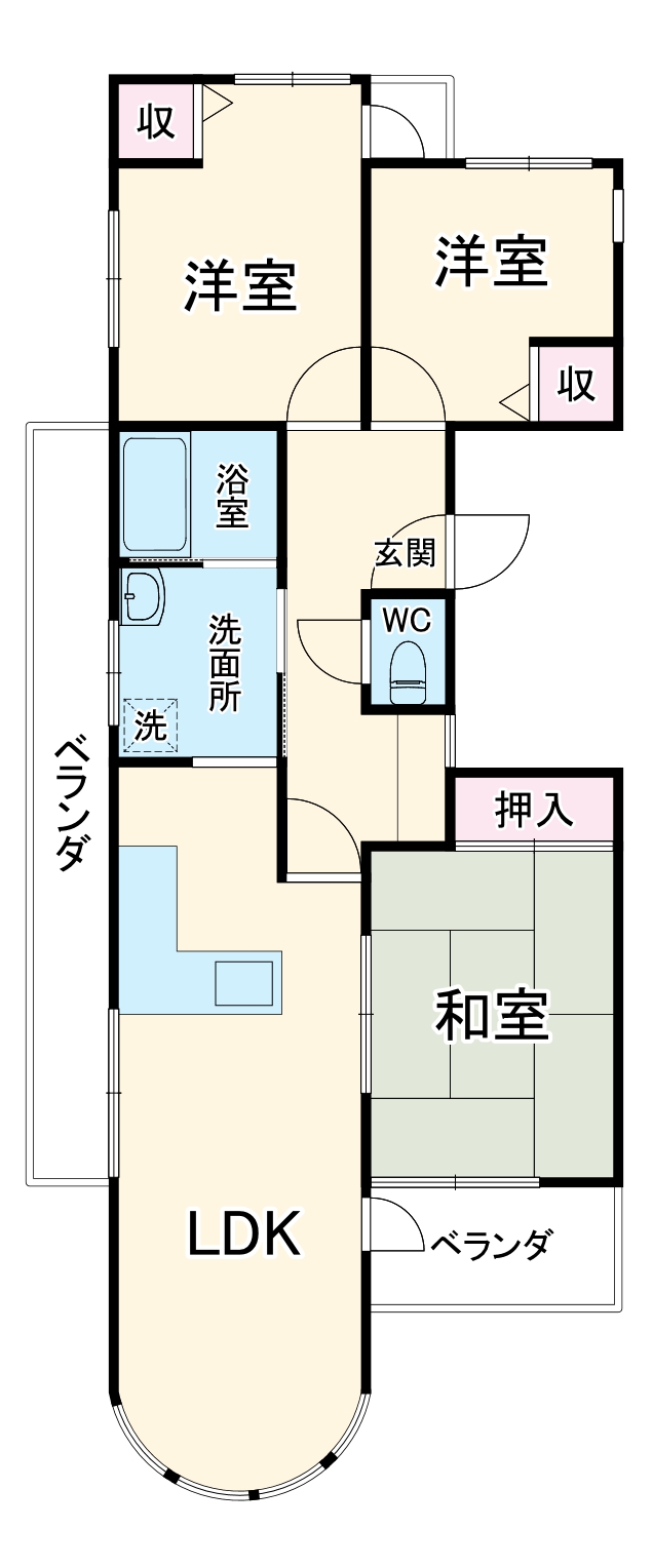 ナビハイツ新正S棟の間取り