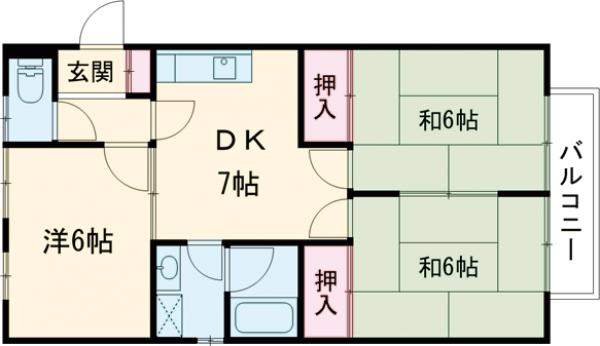 川口ハイツの間取り