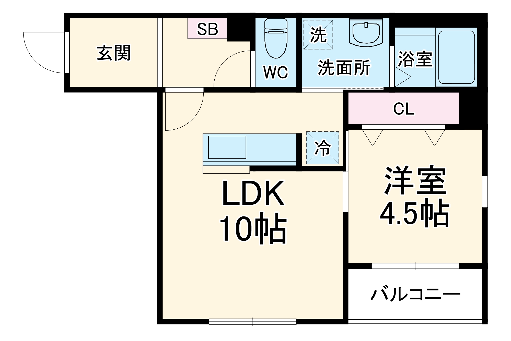 リーブルファイン新座大和田２号棟・304号室の間取り