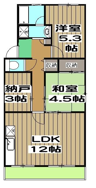 水掛西村ハイツの間取り