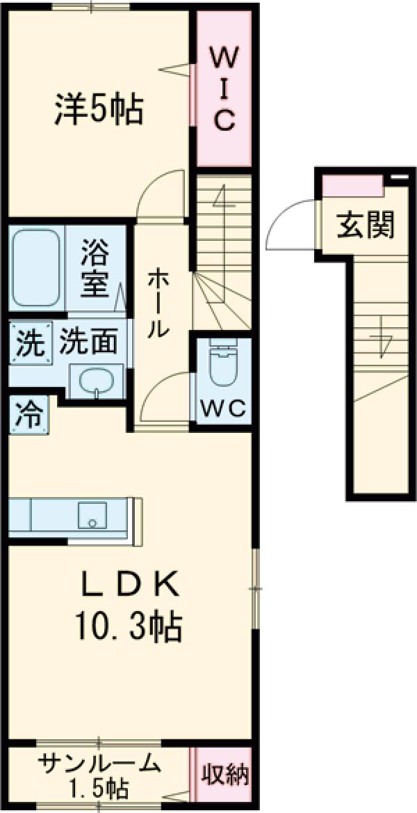ジール二日市Ⅲの間取り